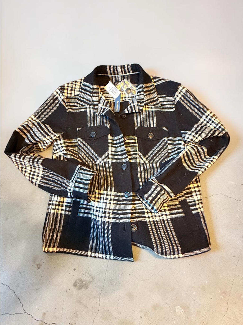 Pendleton Plaid Wool Blend Shacket Jacket Nwt Womens Medium Flannel Button Up